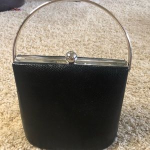 Vintage Black Clutch - Hard Sides